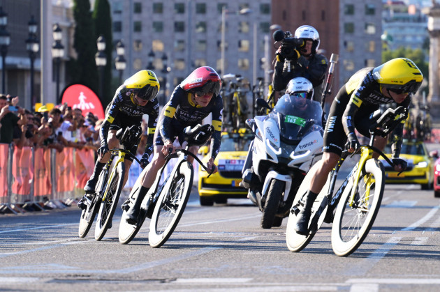 Jonas Vingegaard takes Tour de France lead as Visma win opening team time-trial