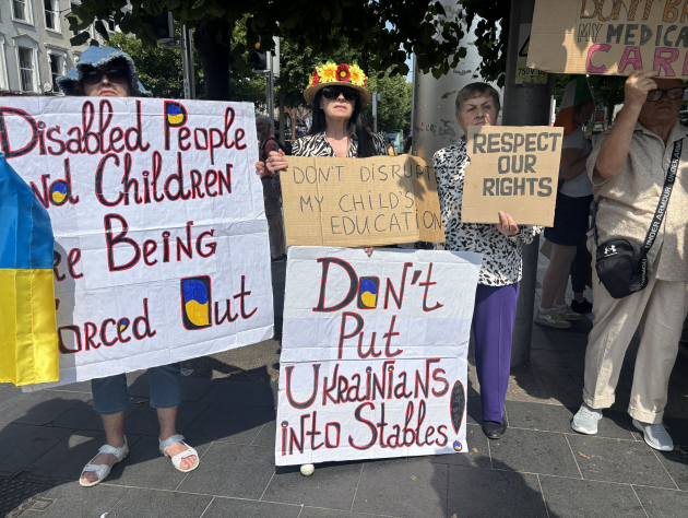 Vulnerable Ukrainian refugees protest enforced move from Citywest