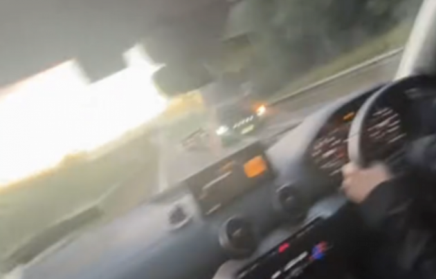 What's the official advice for drivers if you meet a car speeding the wrong way towards you?