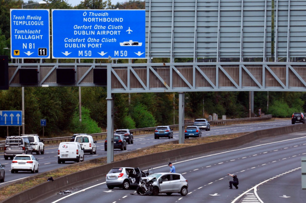Gardaí attempted to stop suspected stolen car shortly before M50 wrong-way crash