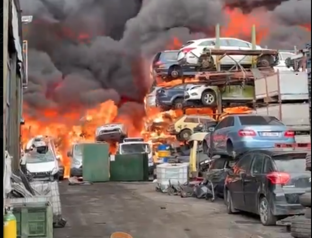Eight fire engines deployed to tackle blaze at industrial site in north Co Dublin The fire brigade has advised people affected by the smoke to close all their windows and doors.