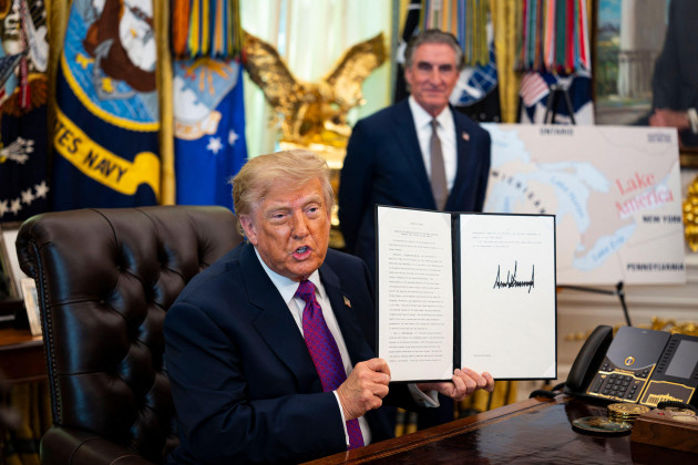 Trump orders the Canada–US shared Lake Ontario to be renamed 'Lake America'